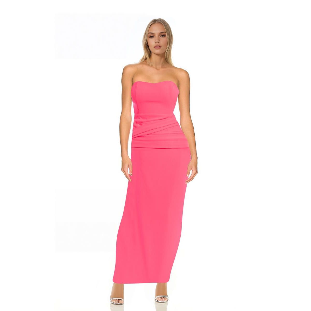 Hip Drape Strapless
