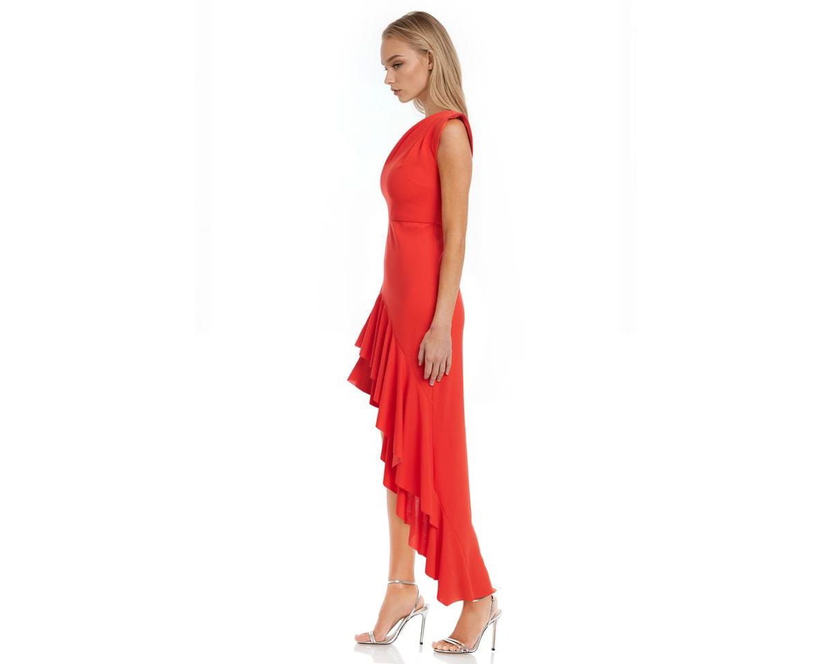 1 Shoulder Ruffle Gown
