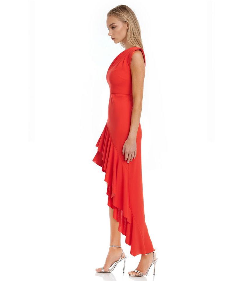 1 Shoulder Ruffle Gown