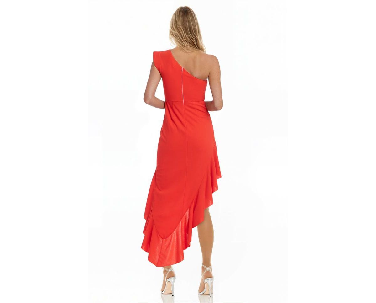 1 Shoulder Ruffle Gown