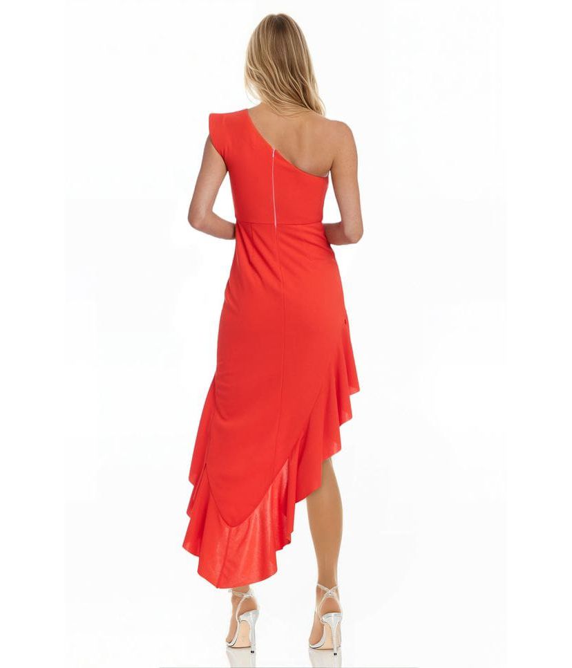 1 Shoulder Ruffle Gown