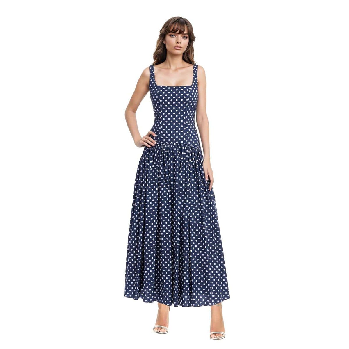 Sleeveless Drop-waist Maxi