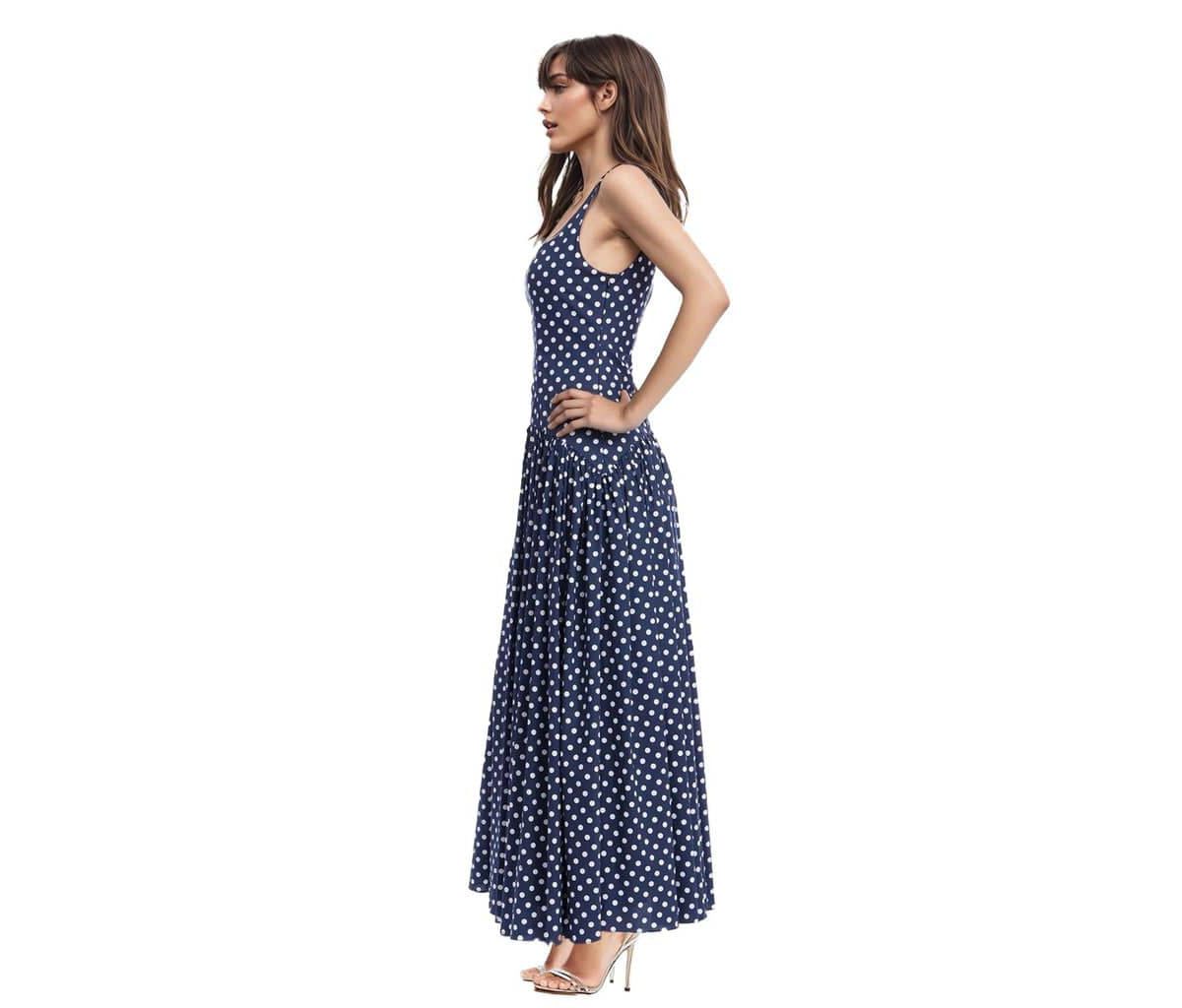 Sleeveless Drop-waist Maxi