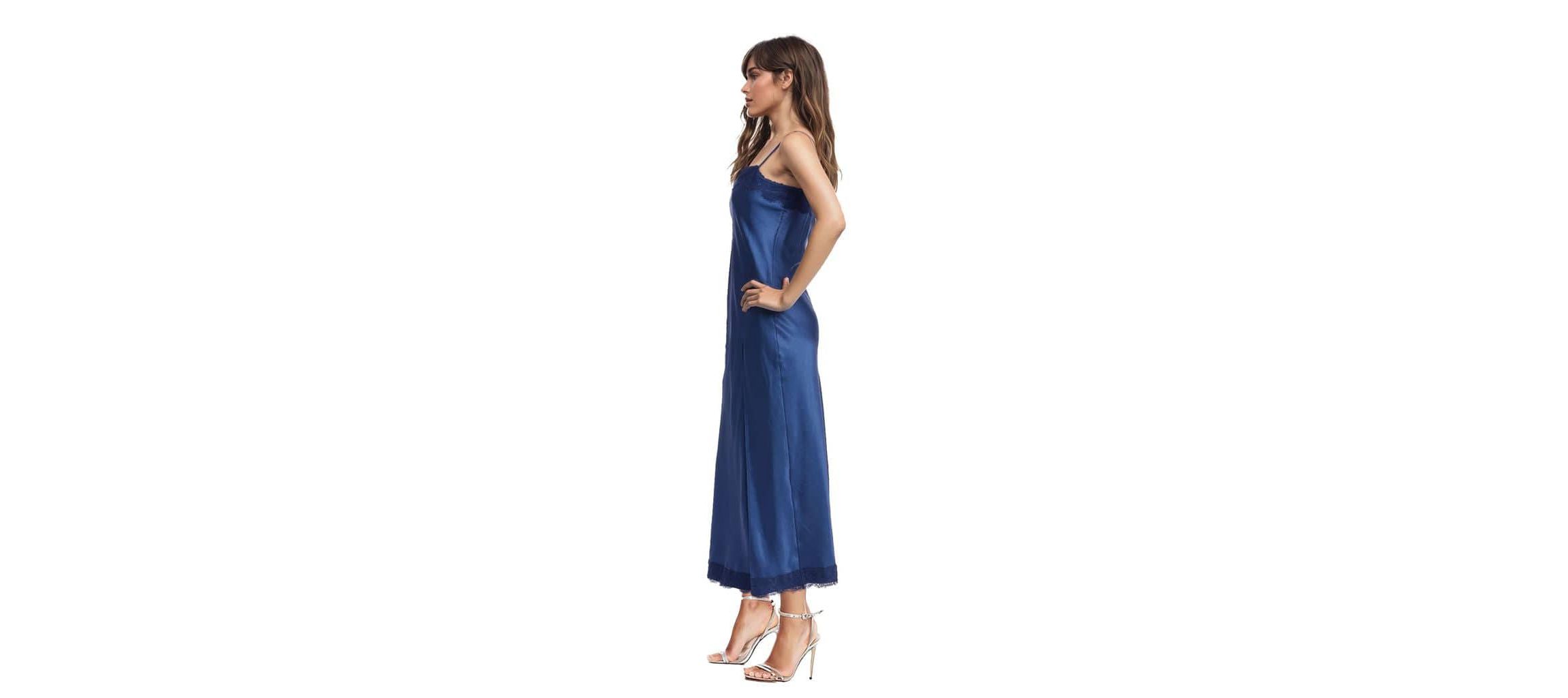 Jewel Badgley Mischka Lace Trim Maxi Slip | Belk