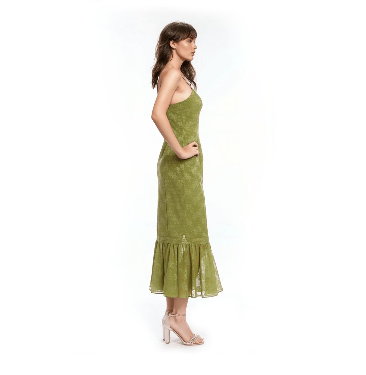 Tank Pencil Ruffle Hem