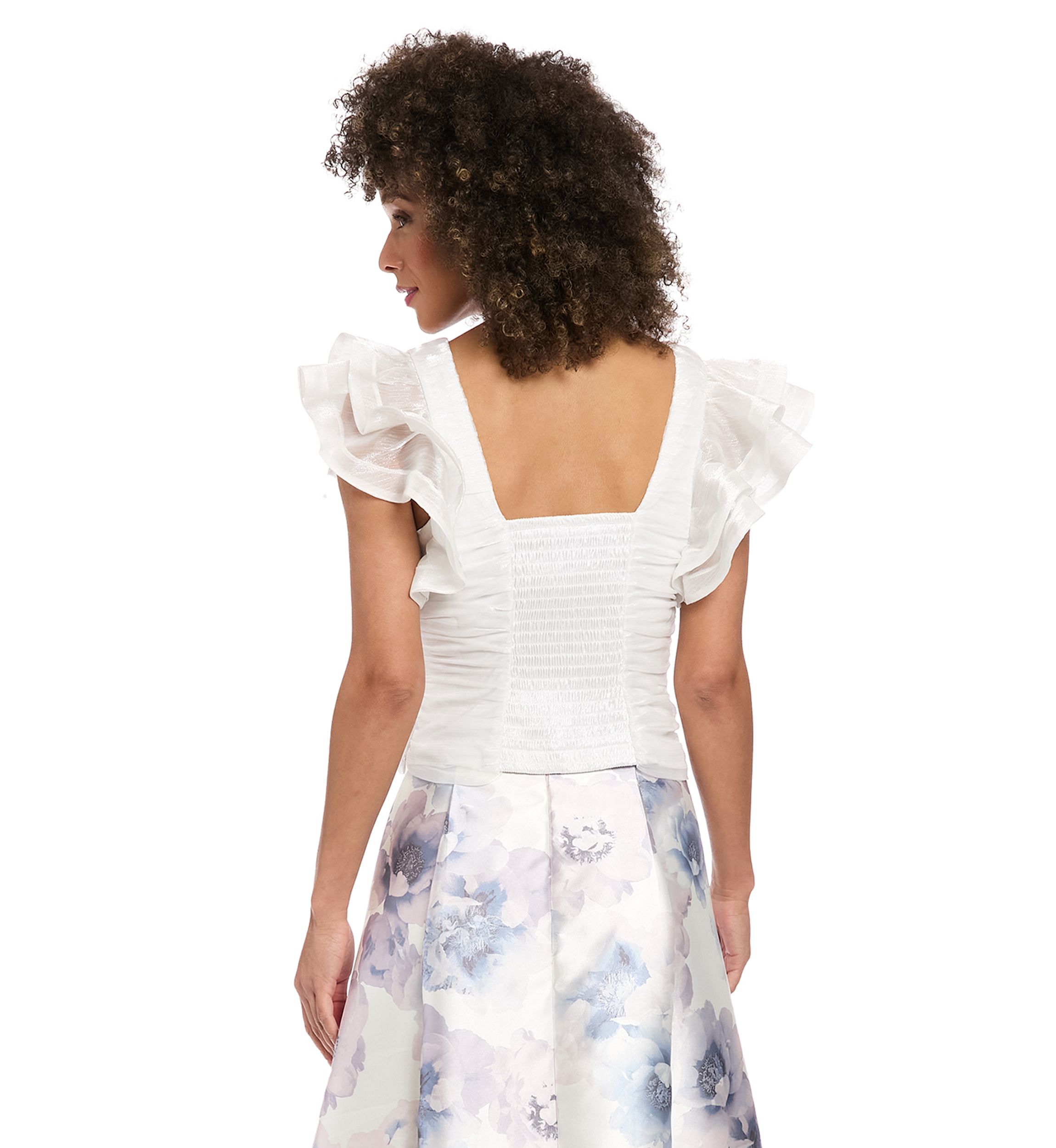 Womens Sleeveless V-Neck Floral Print Top 