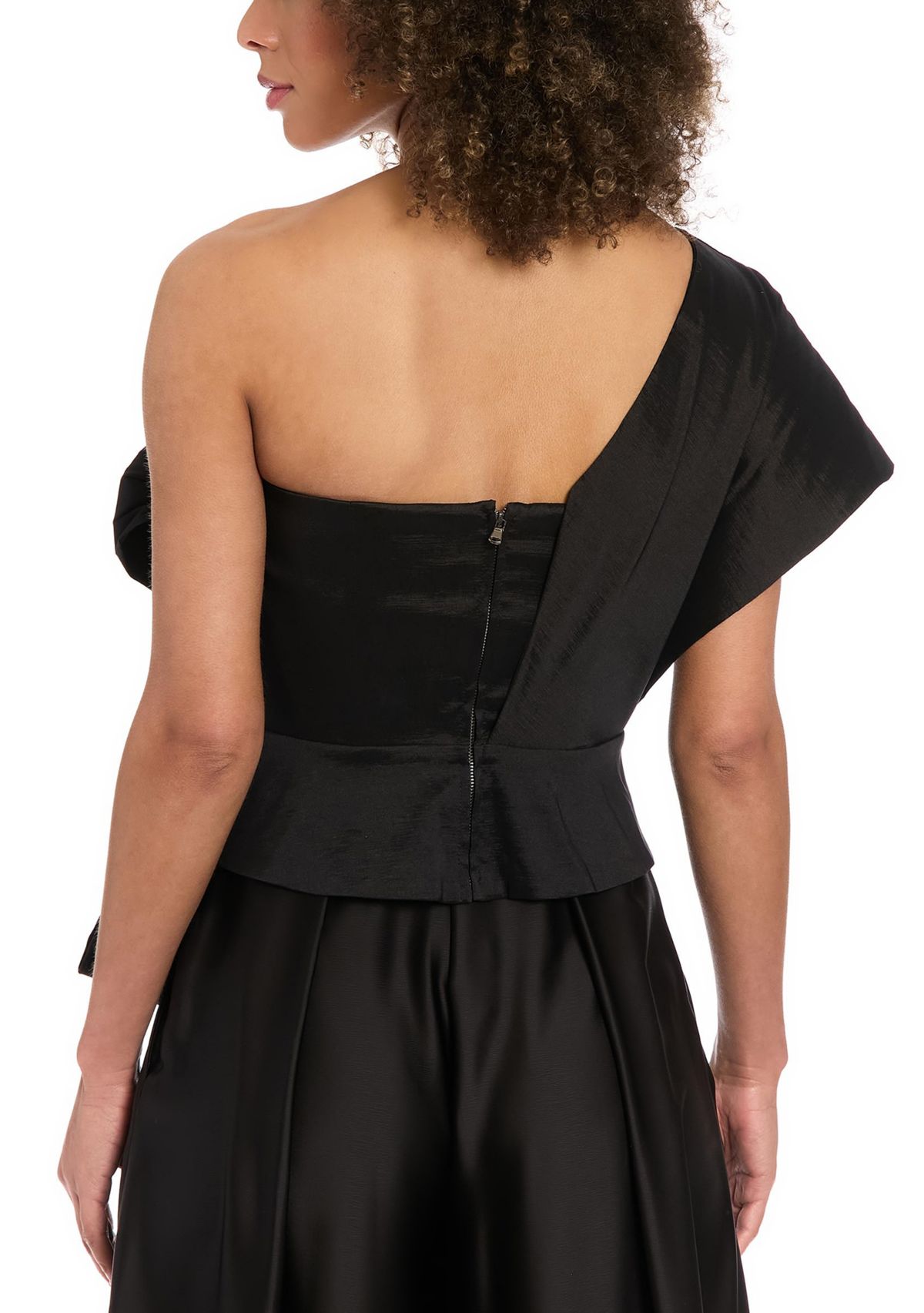 Womens Sleeveless Asymmetrical Solid Bow Top