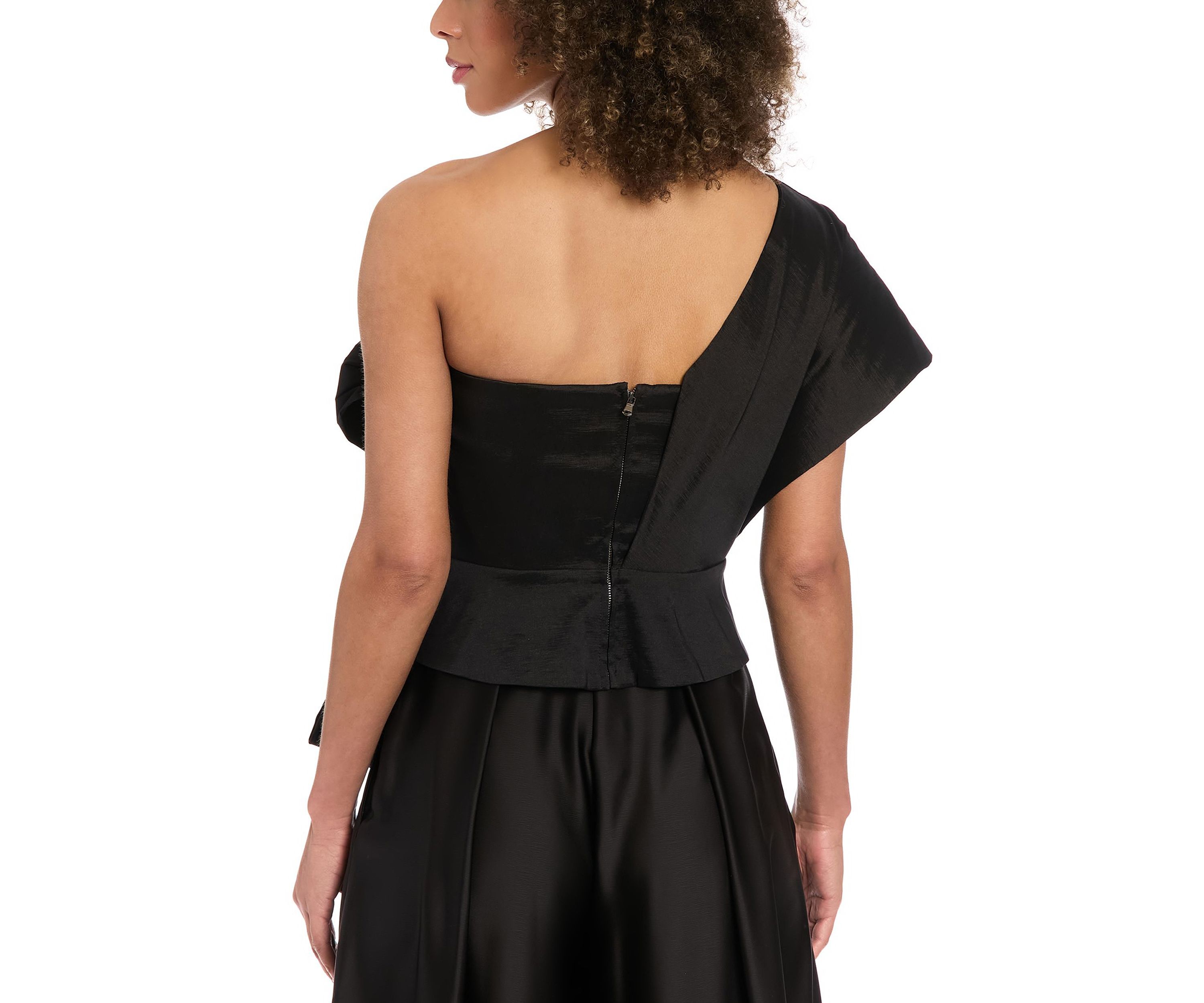 Womens Sleeveless Asymmetrical Solid Bow Top