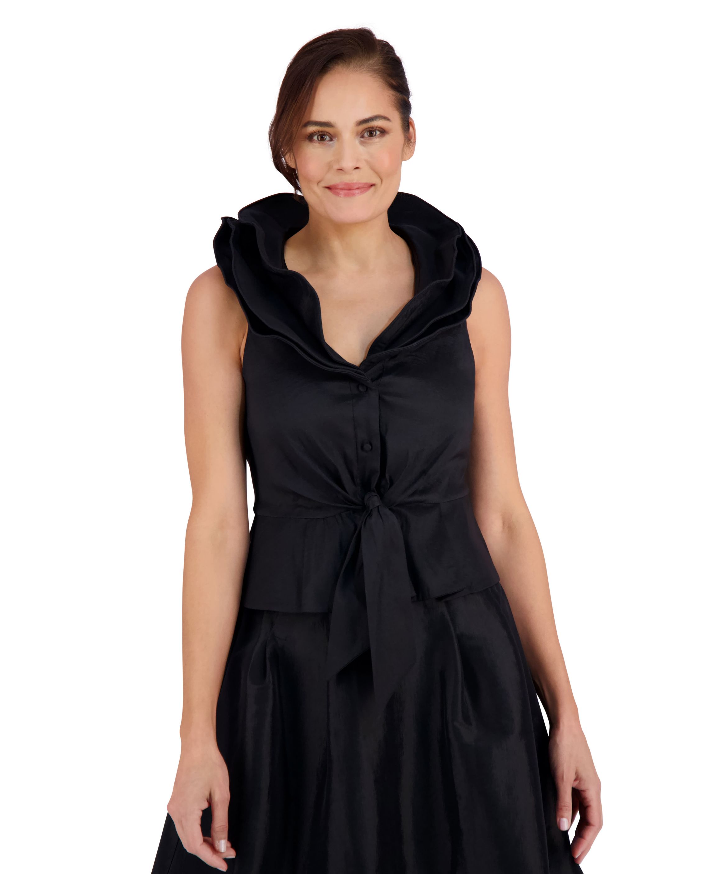 Triple Collar Sleeveless Top