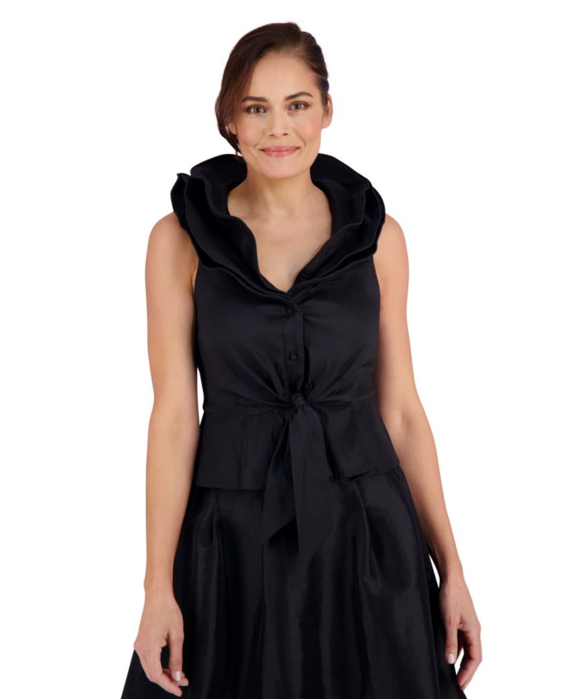 Triple Collar Sleeveless Top