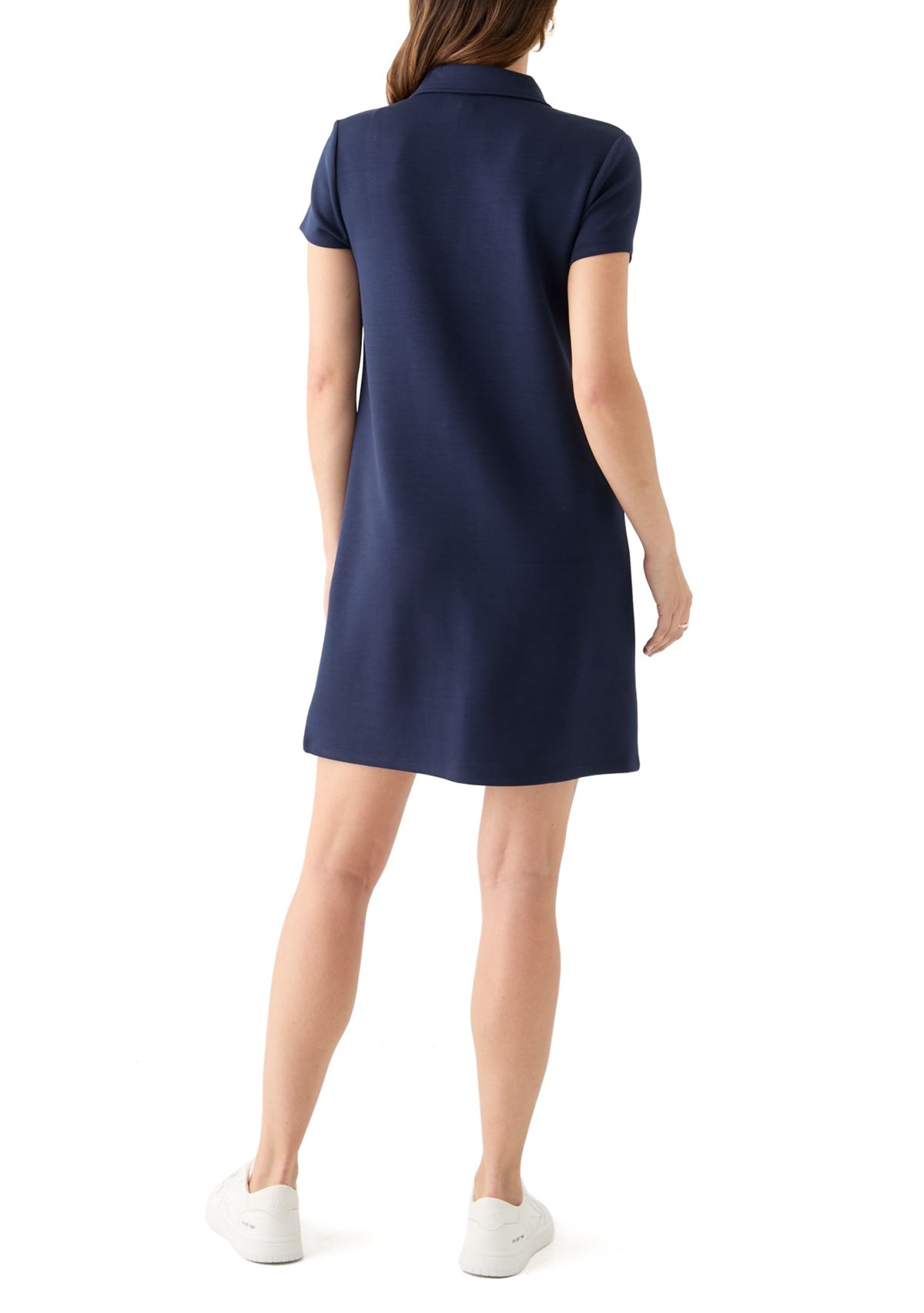 Womens Short Sleeve Collar Mini Dress