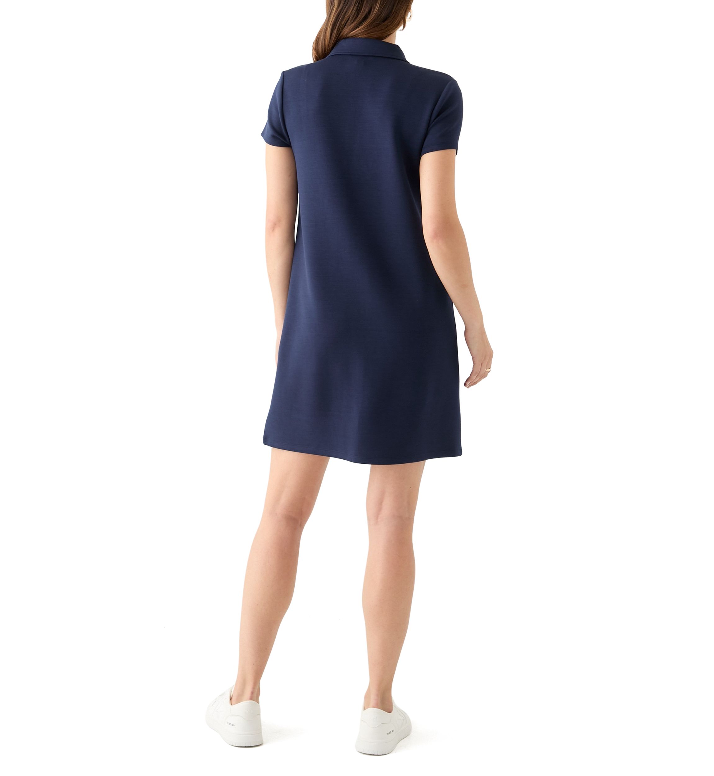 Womens Short Sleeve Collar Mini Dress