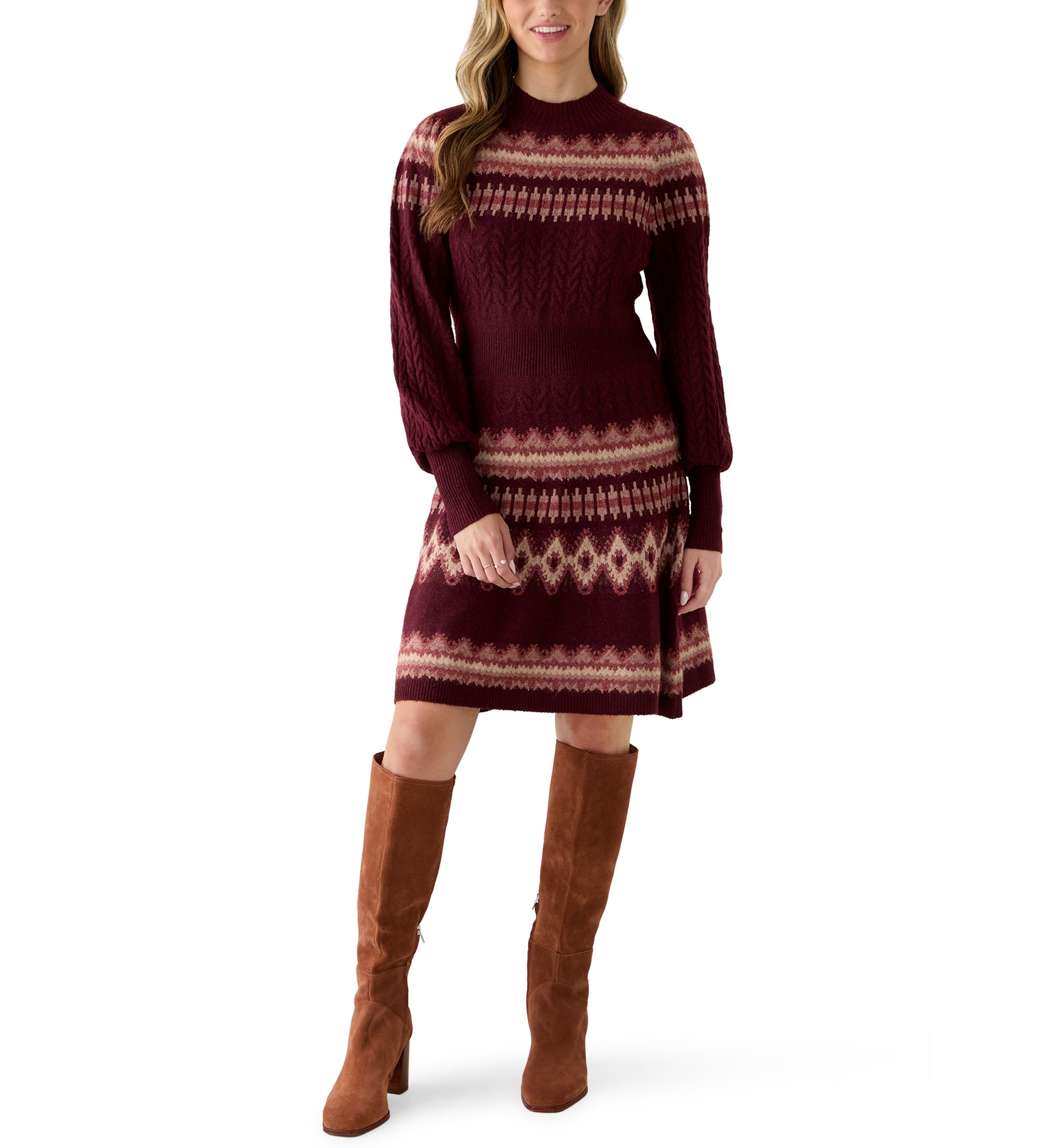open lace back dress Kylie Ribbed Midi Sweater Dress