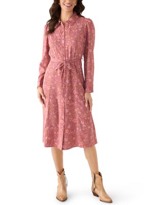 Lucky Brand Women's Long Sleeve Shirt Maxi Dress, XL
