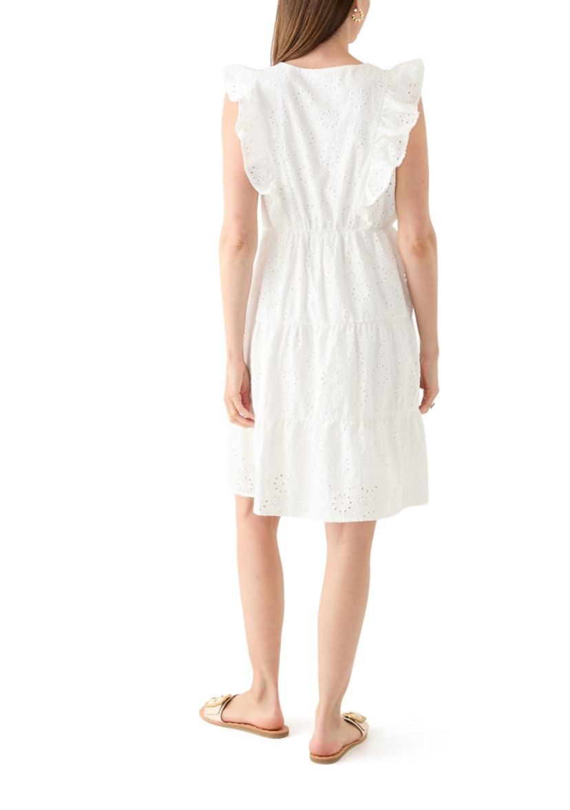 Cotton Eyelet Midi Dress 