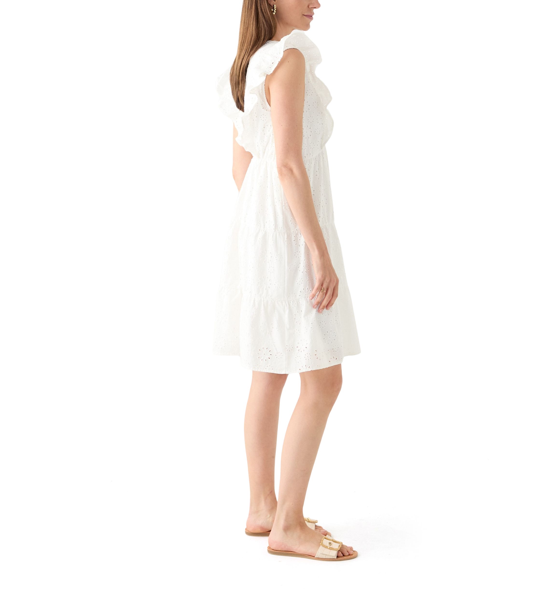 Cotton Eyelet Midi Dress 