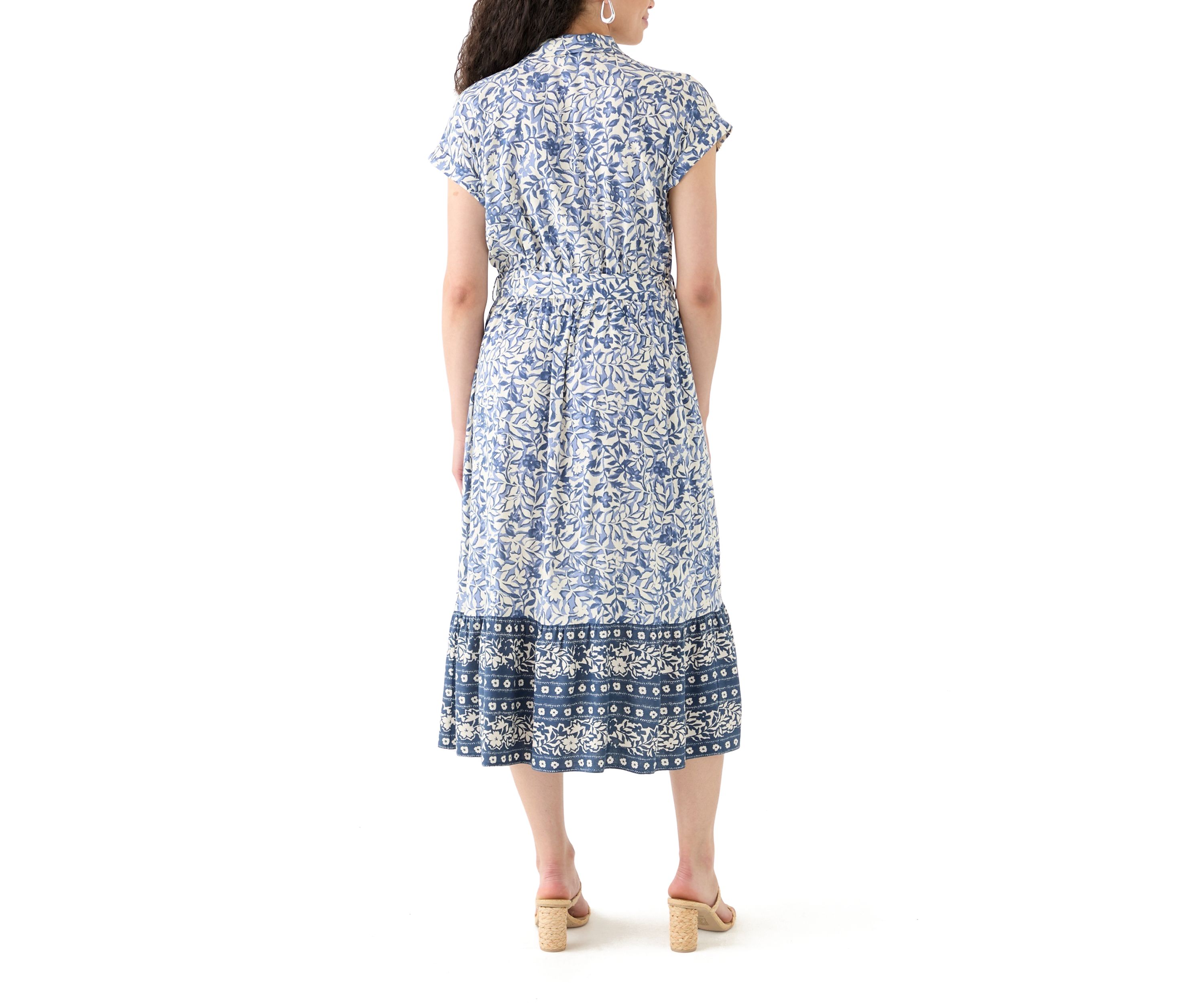 Printed Shirtdress with Belt 