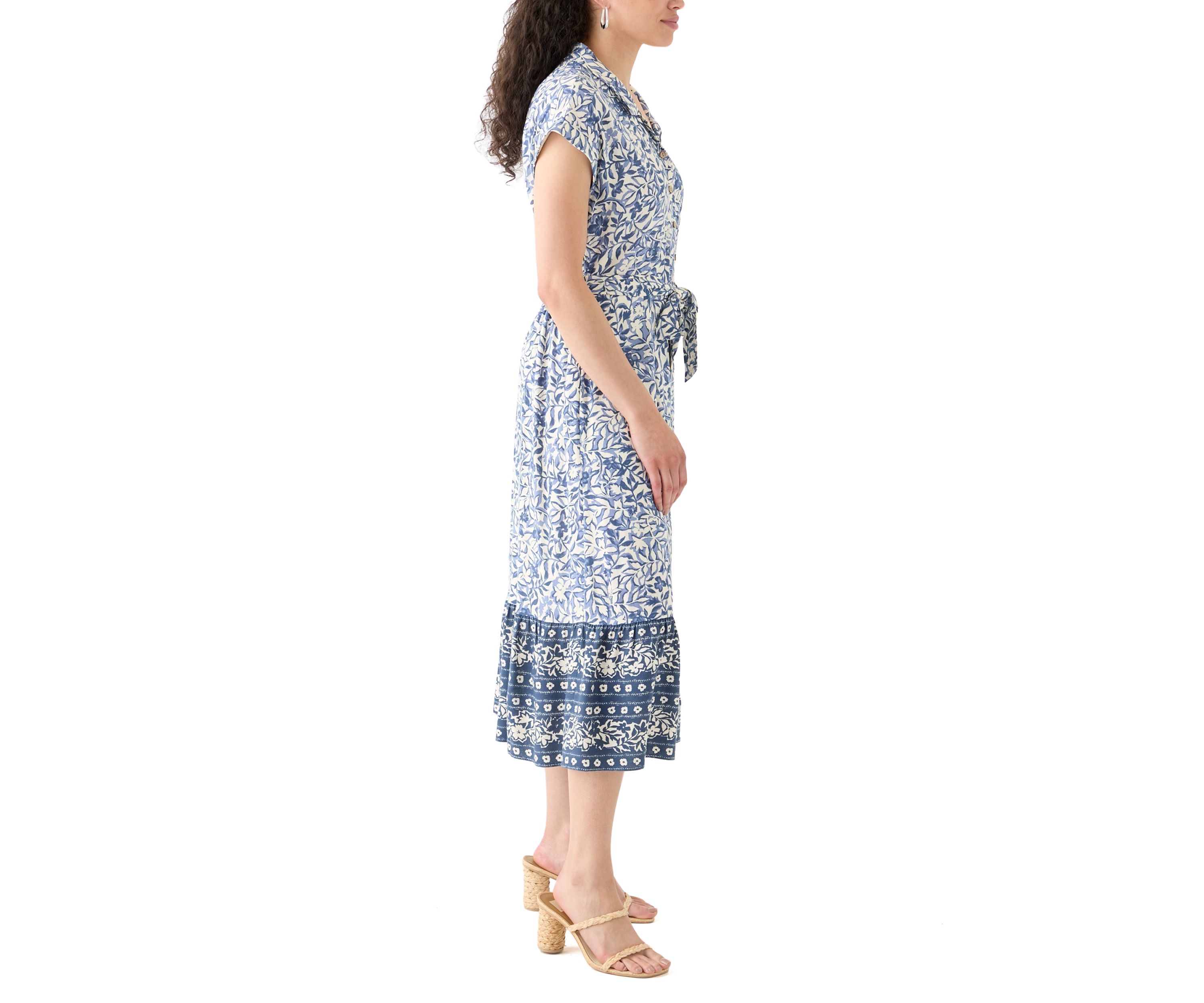 Printed Shirtdress with Belt 
