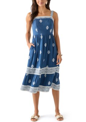 lucky brand lace trim midi slip dress LACE TRIM MIDI SLIP DRESS