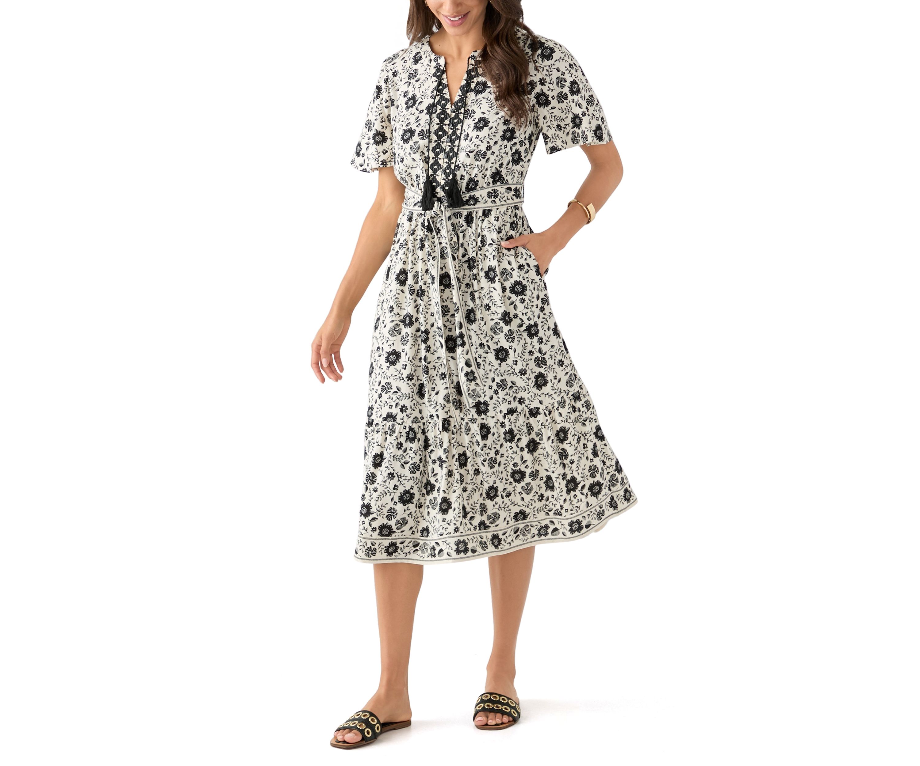 Womens Printed Shirtdress