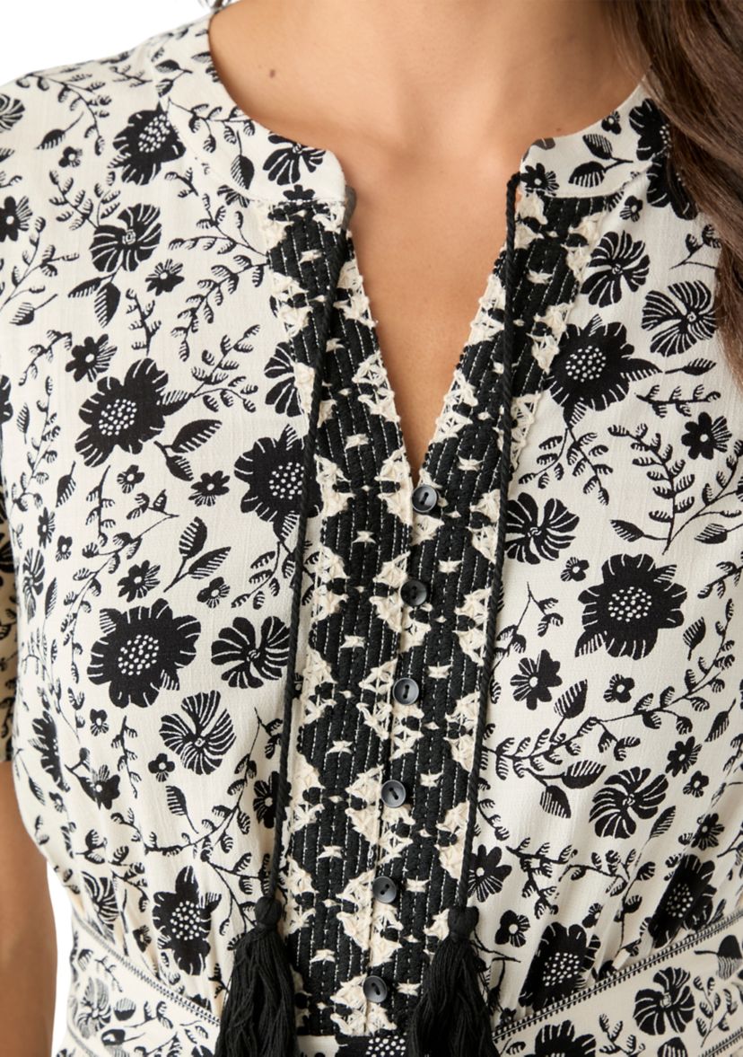 Womens Printed Shirtdress