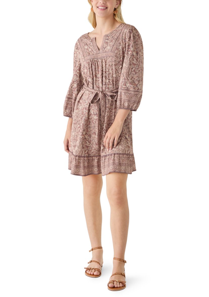 plaid red dress long sleeve Louisa 3/4 Sleeve Dress