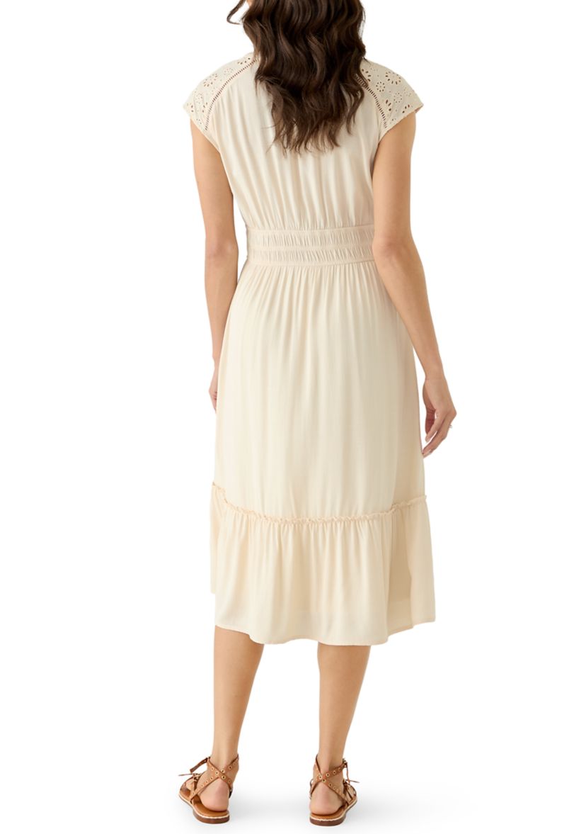 Lucky Brand Women's Embroidered Sleeveless Midi Dress | Belk