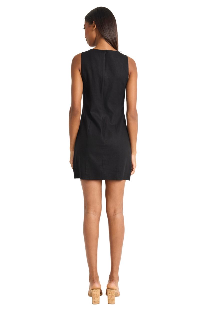 SHORT VNECK SLEEVELESS DRESS