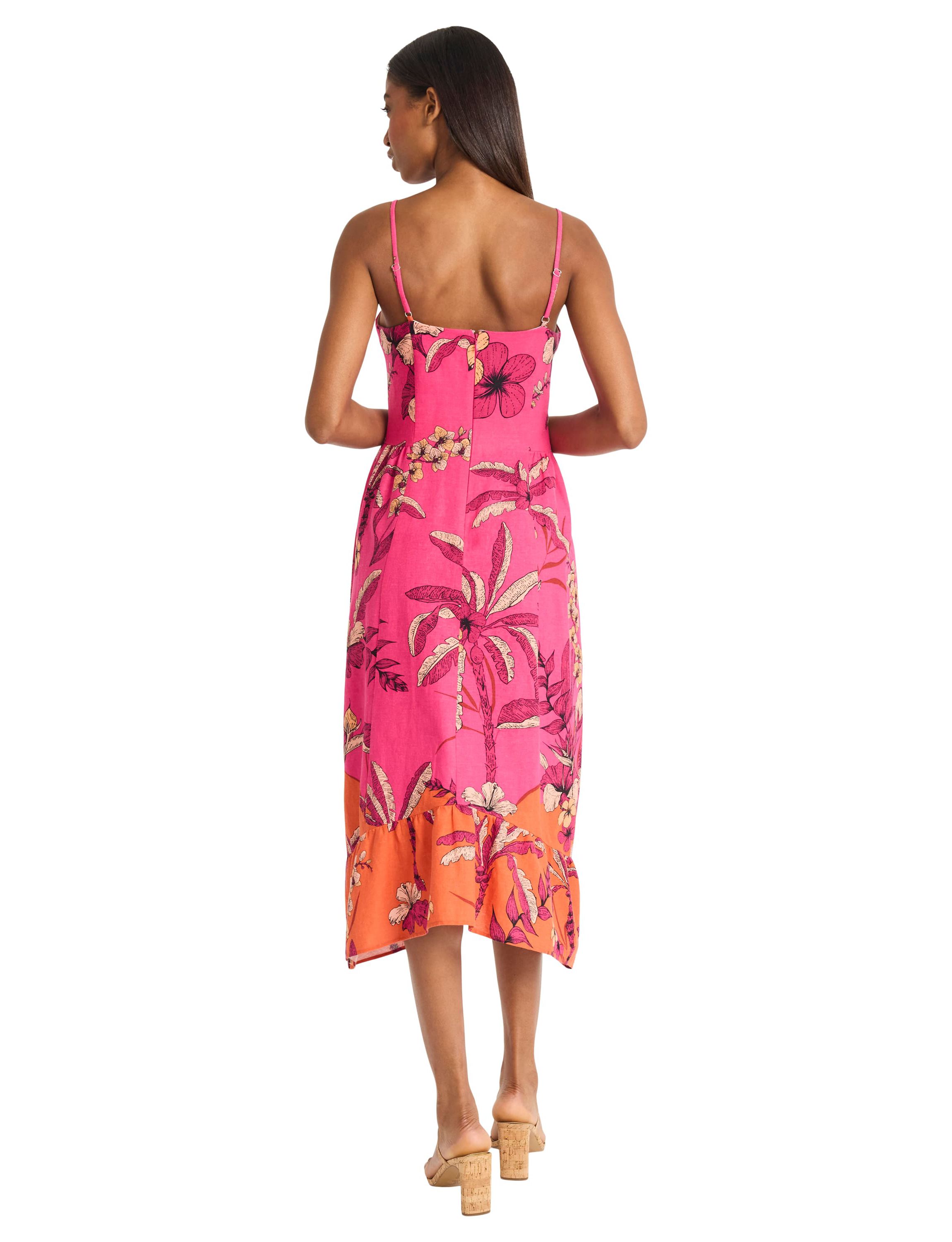 Strong Shoulders Sleeveless Midi Dress