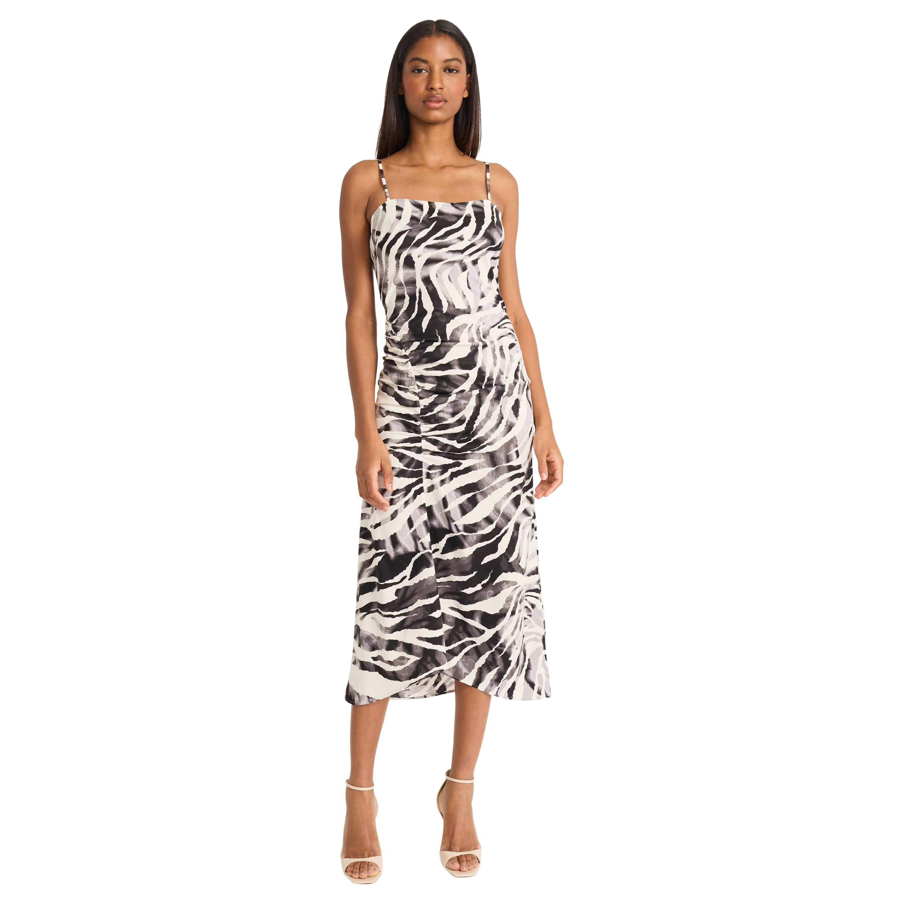 Wavy Printed Midi Dress