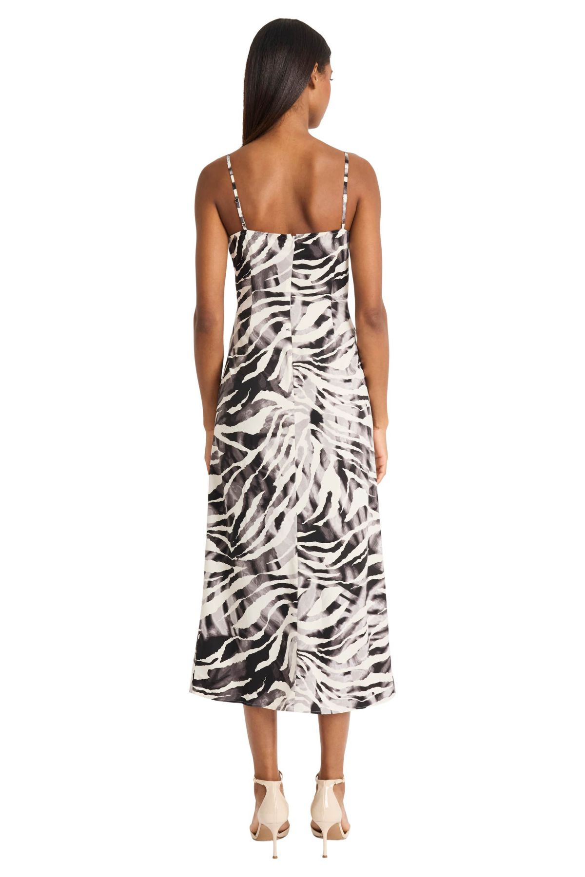 Wavy Printed Midi Dress
