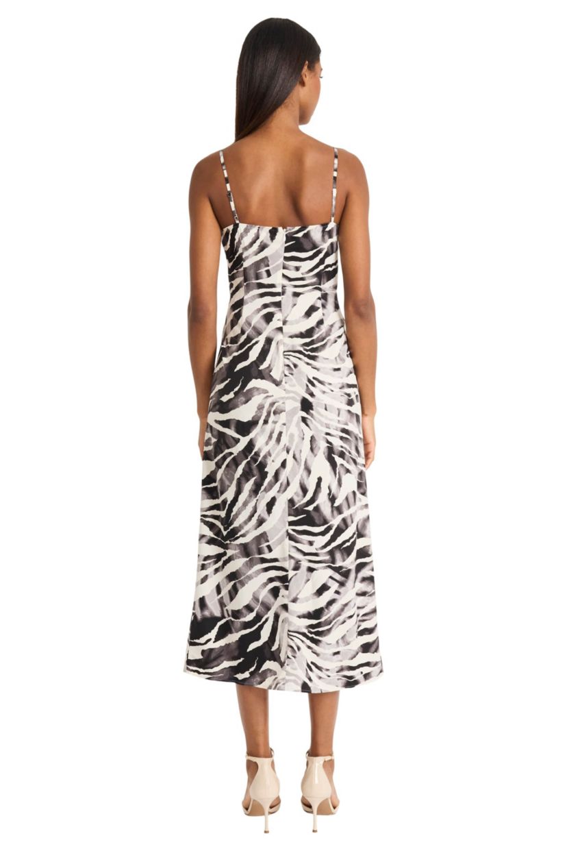 Wavy Printed Midi Dress