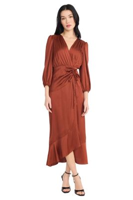 Donna Morgan Women's LONG SLEEVE HIGH LOW DRESS, 8