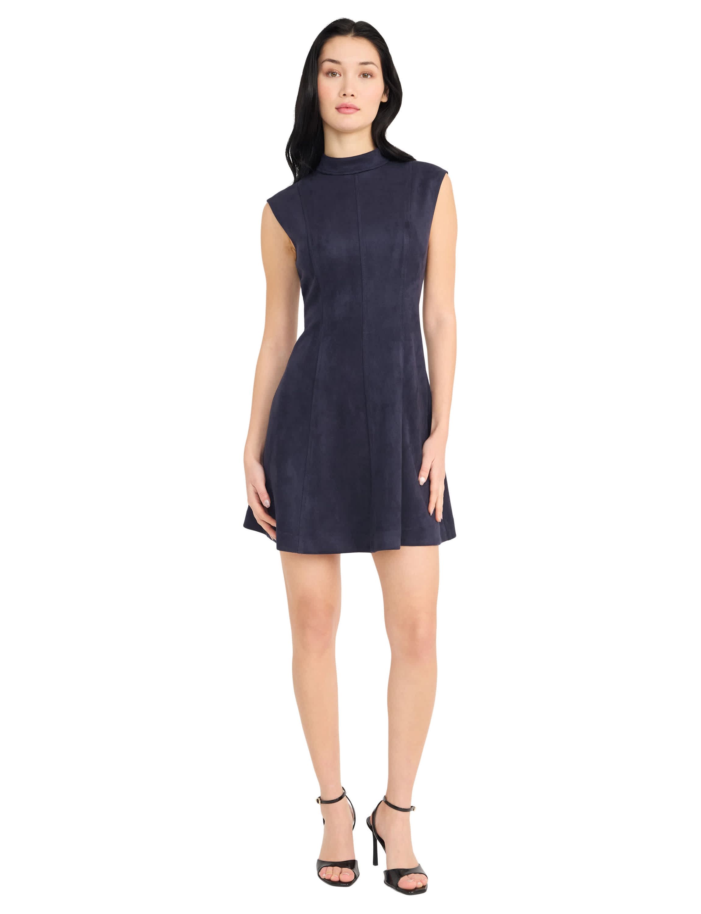 SLEEVELESS SUEDE MINI DRESS
