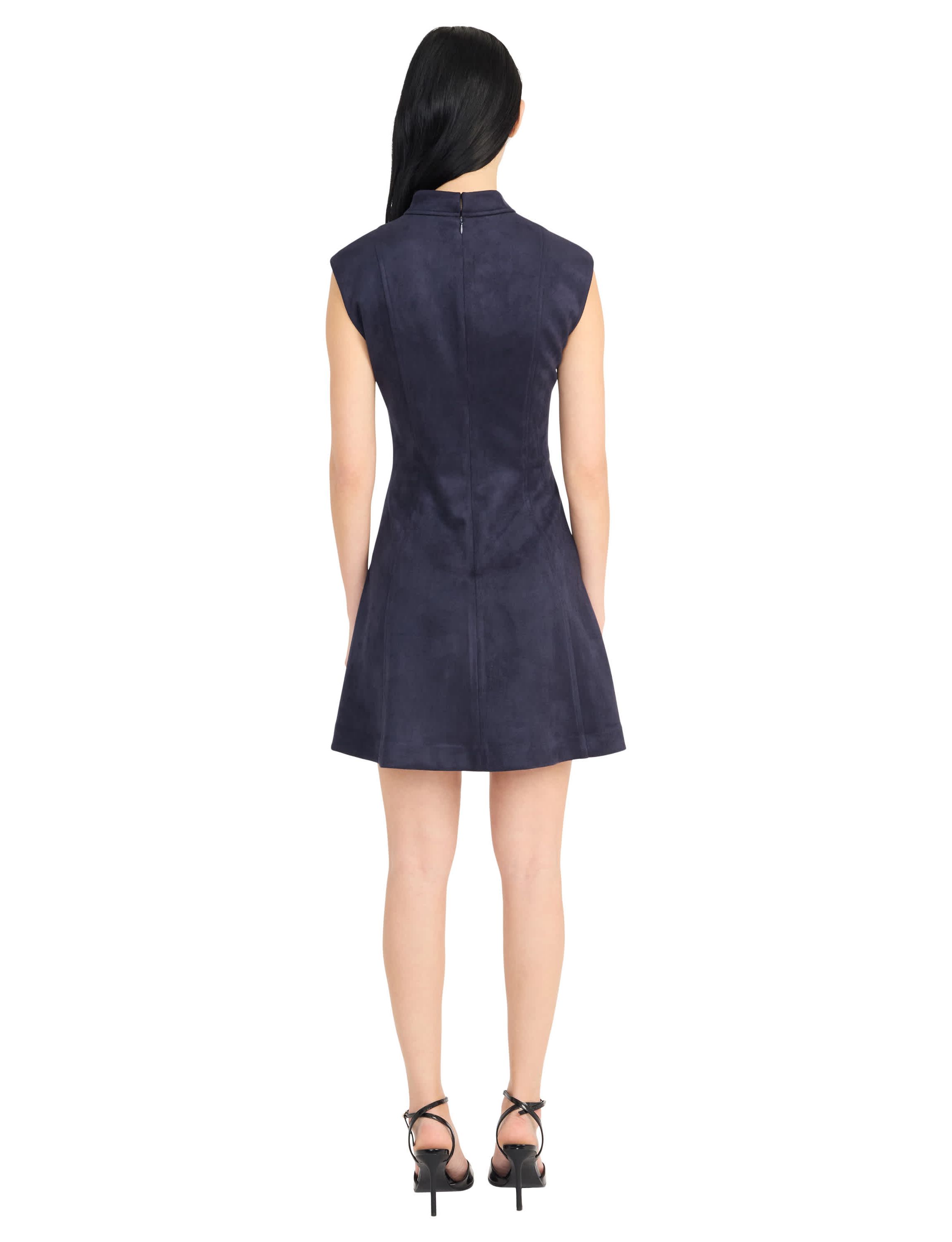 SLEEVELESS SUEDE MINI DRESS