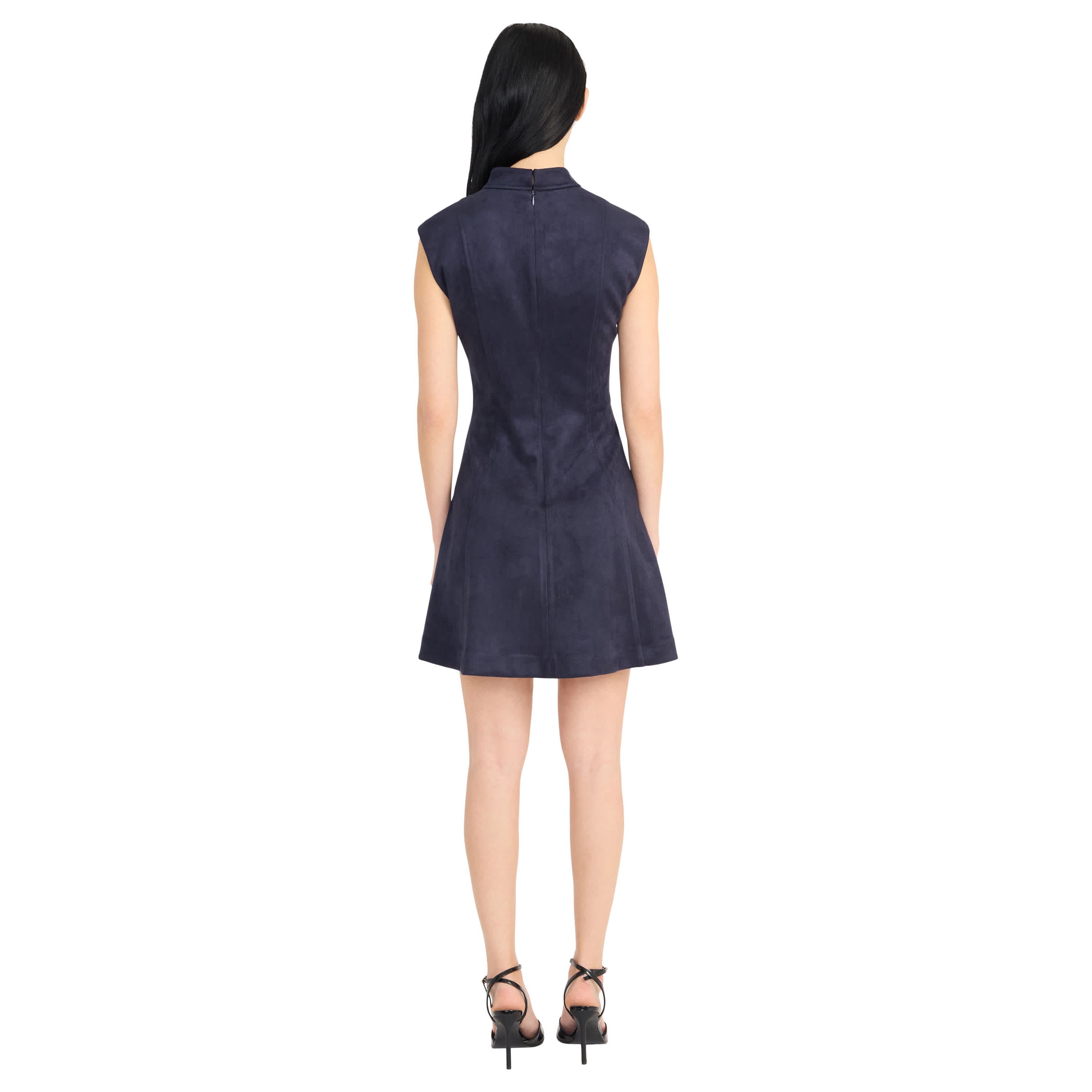 SLEEVELESS SUEDE MINI DRESS
