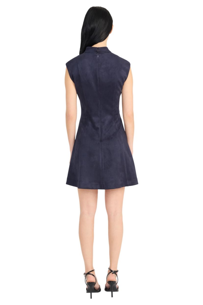 SLEEVELESS SUEDE MINI DRESS