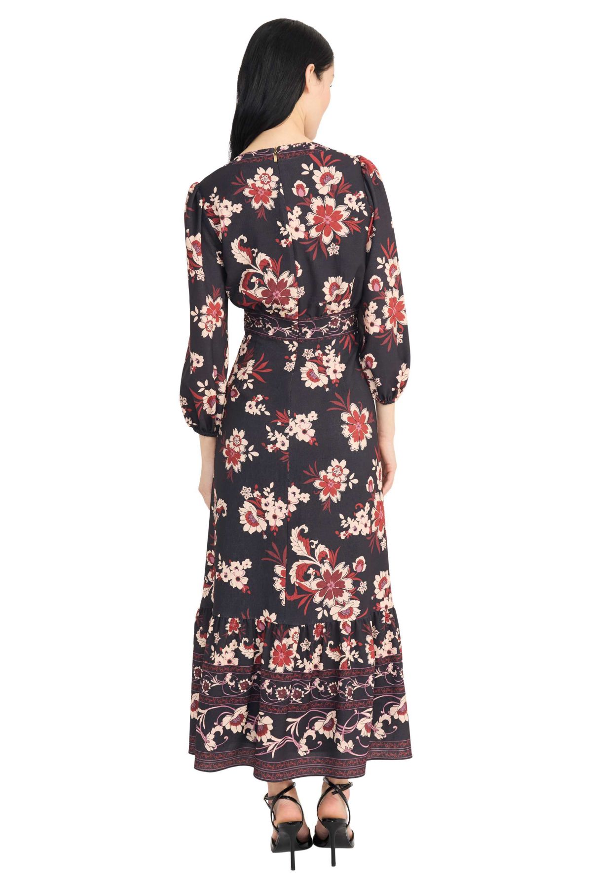 FLORAL SURPLICE MAXI DRESS