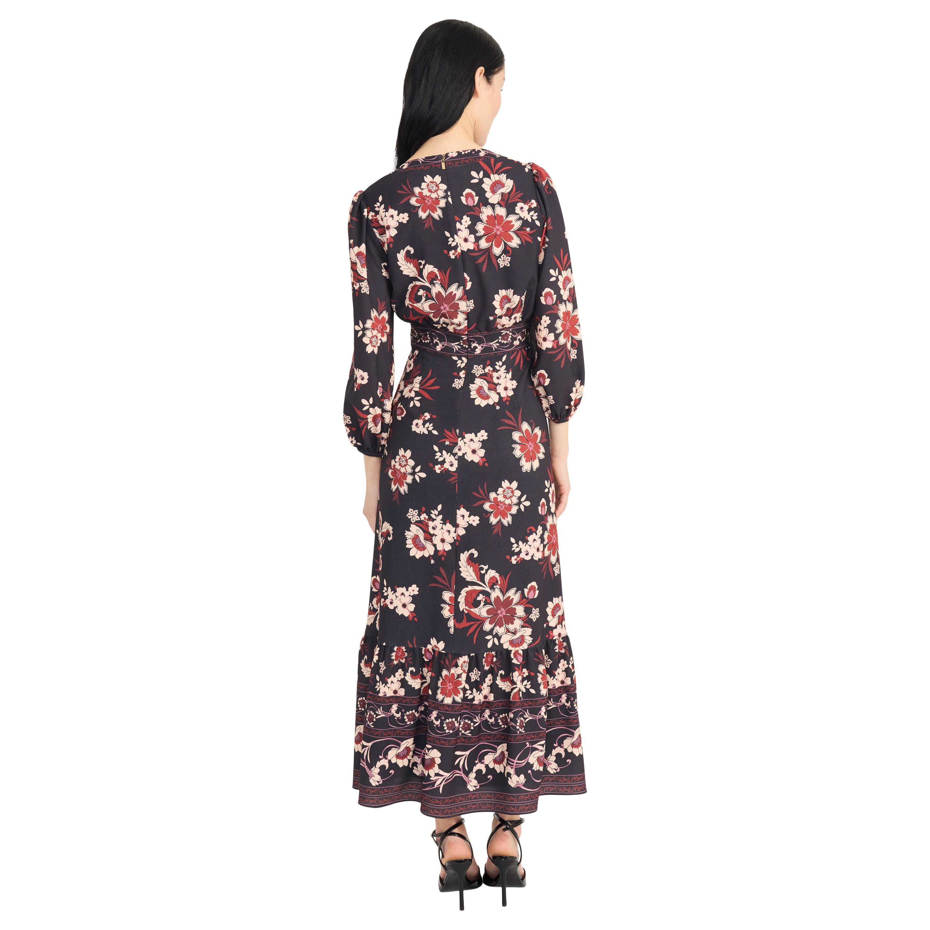 FLORAL SURPLICE MAXI DRESS