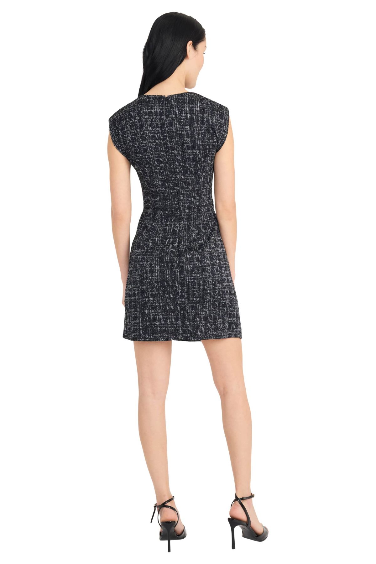 METALLIC TWEED MINI DRESS