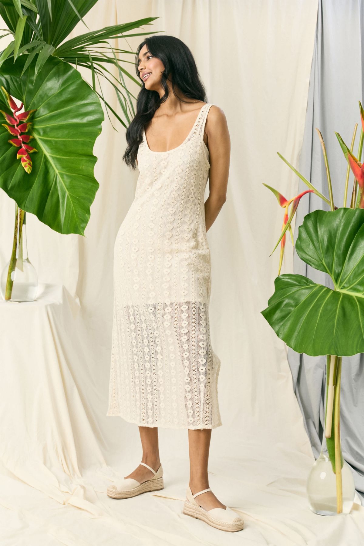 Scoop Neck Maxi with Slit