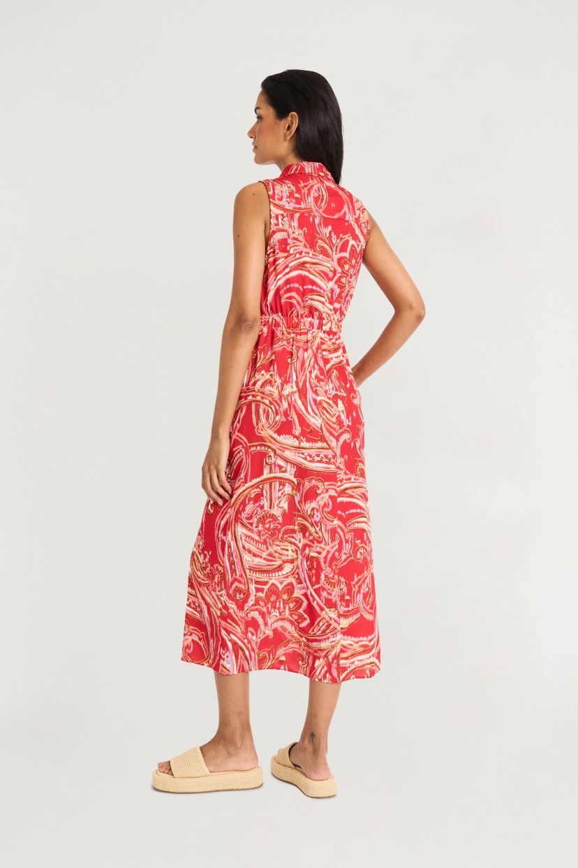 Button Down Sleeveless Maxi Dress