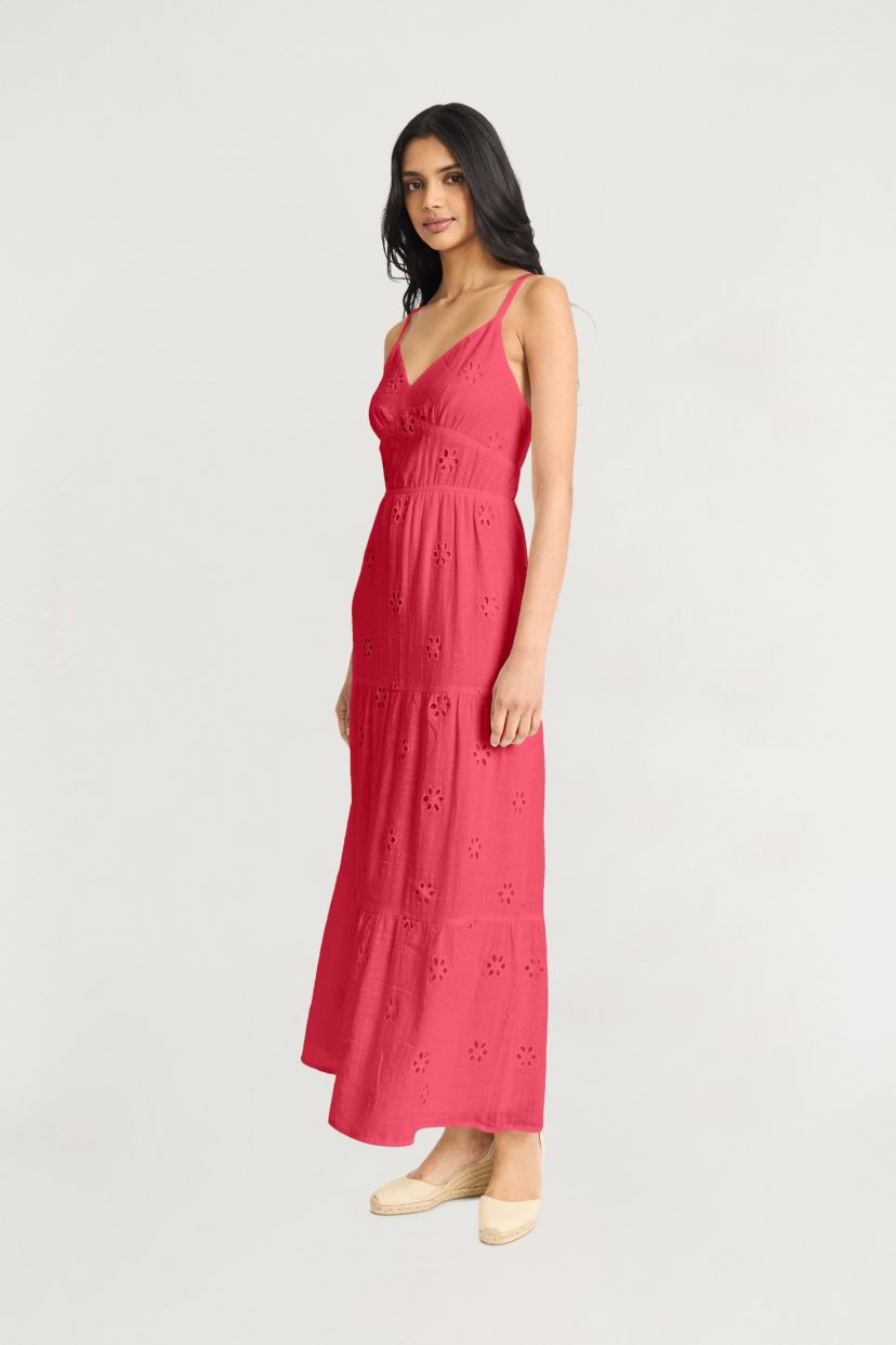 EYELET MAXI DRESS