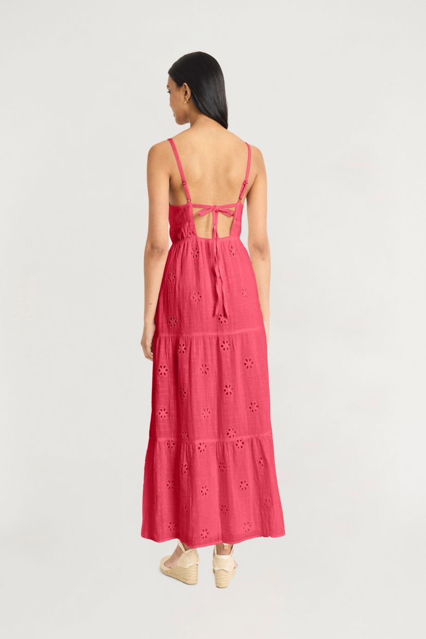 EYELET MAXI DRESS