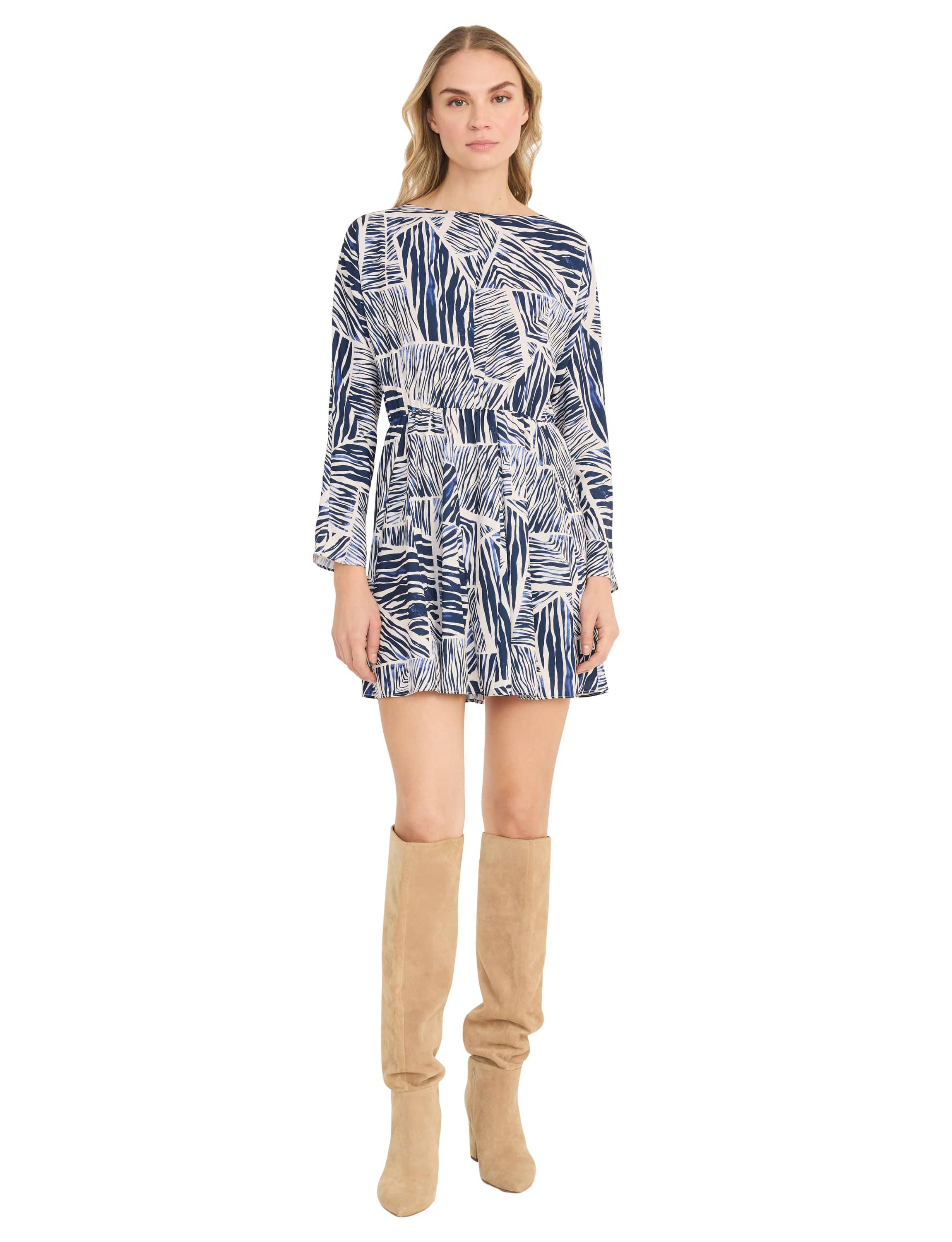 LONG SLEEVE SATIN DRESS