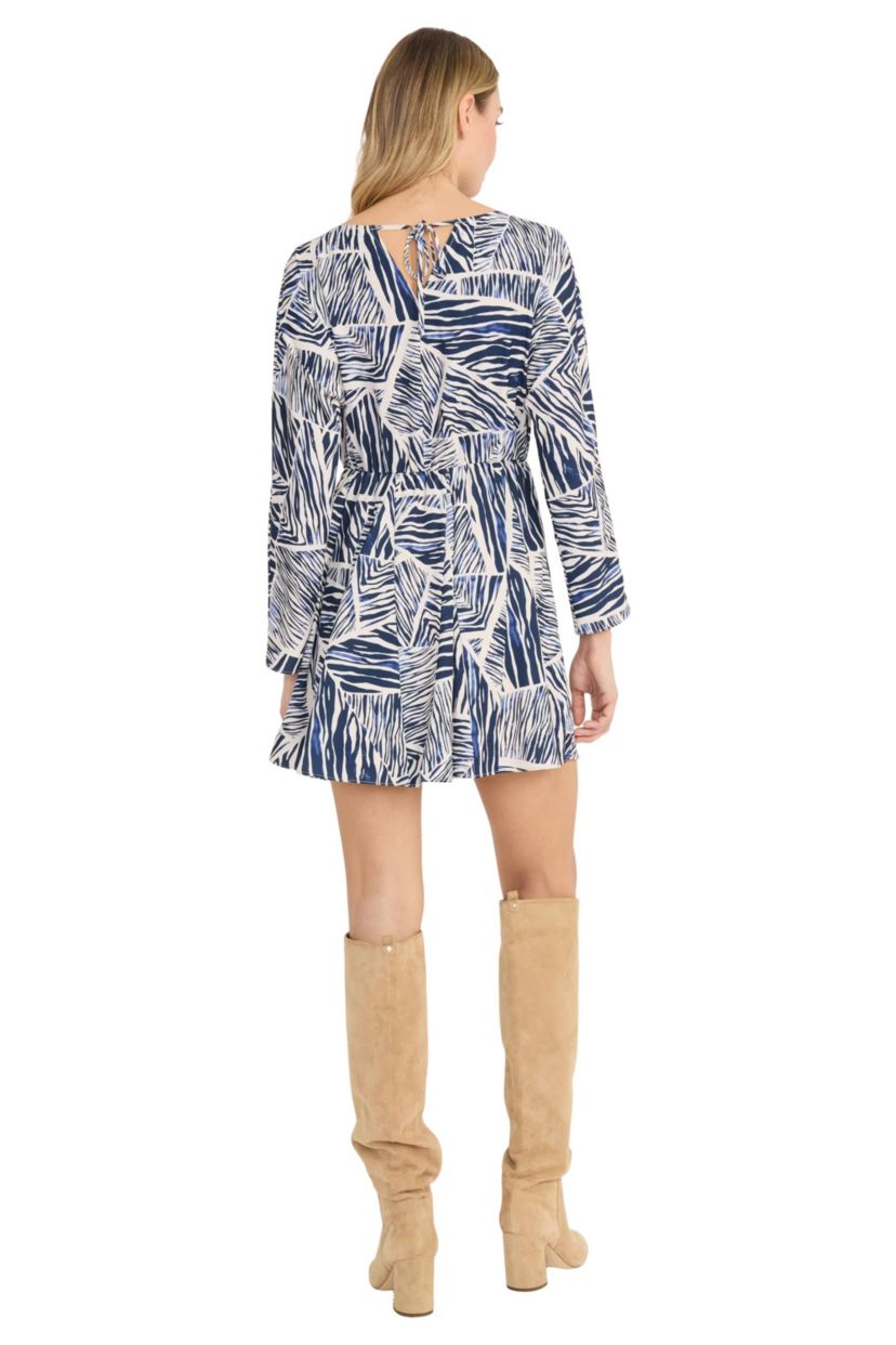 LONG SLEEVE SATIN DRESS