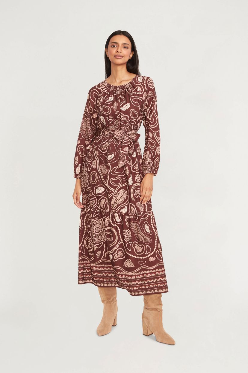 MOSAIC PRINTED MAXI DRESS