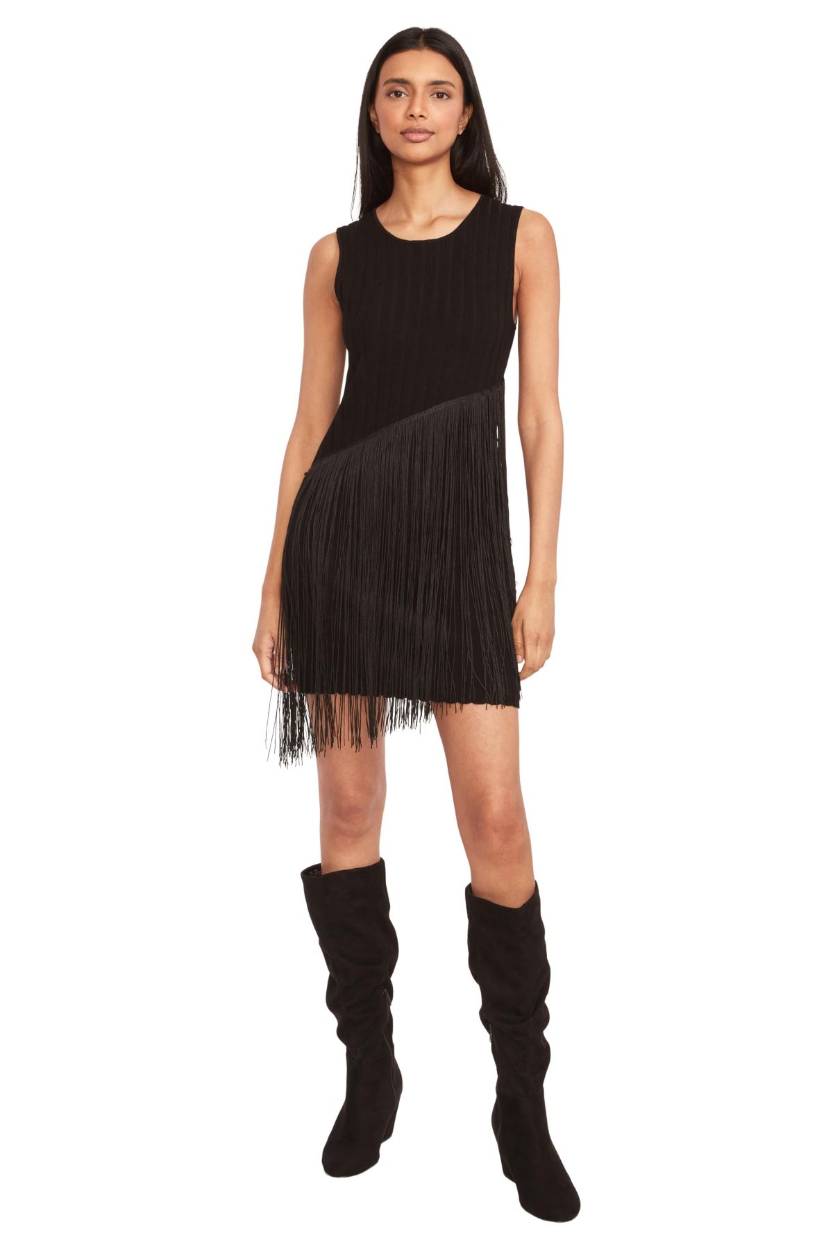 SLEEVELESS FRINGE DRESS