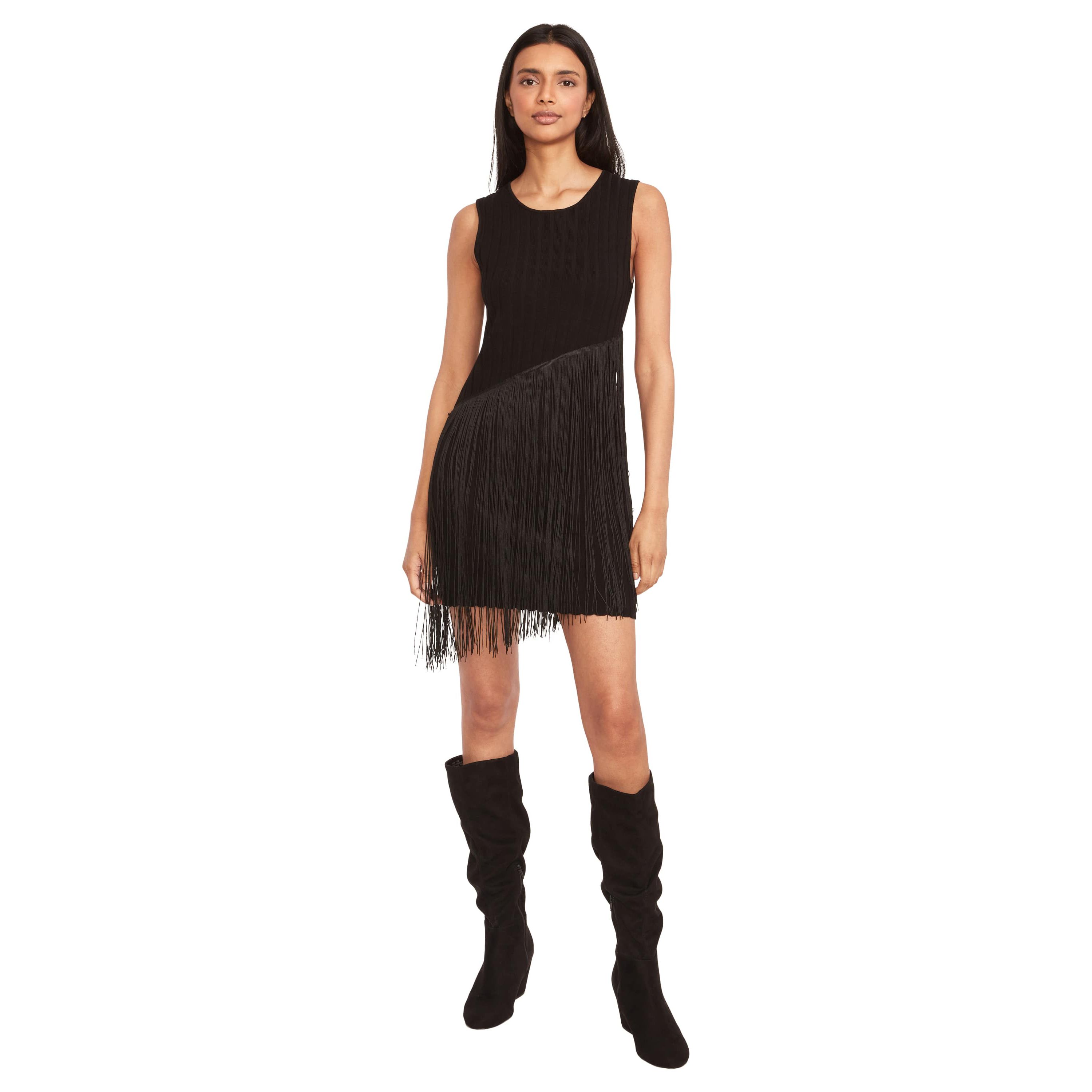 SLEEVELESS FRINGE DRESS