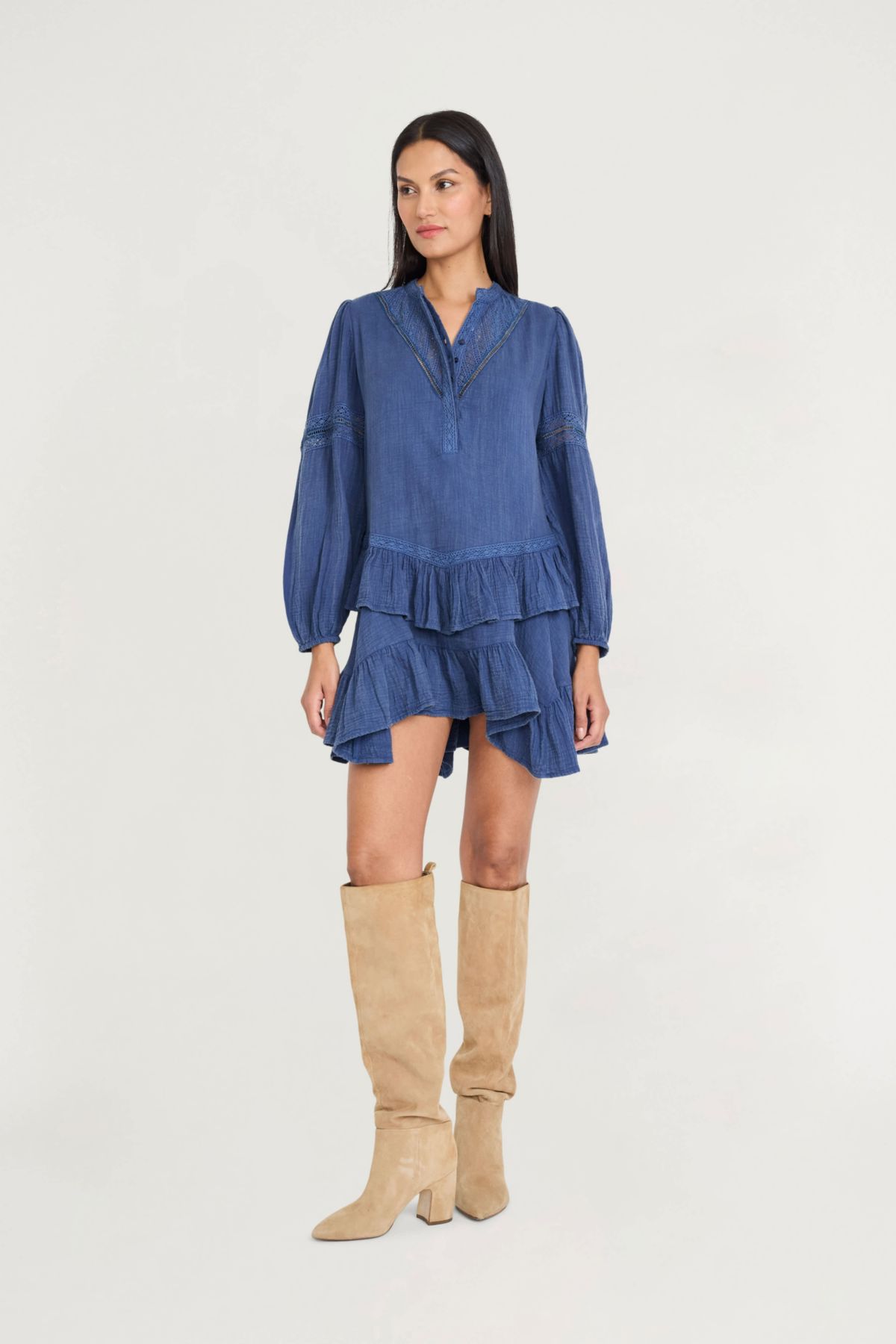 BUTTON FRONT MINI DRESS